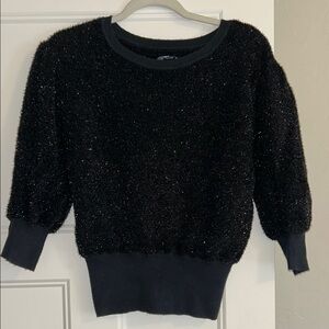 Anthropologie Black Shinmer Women's Sweater